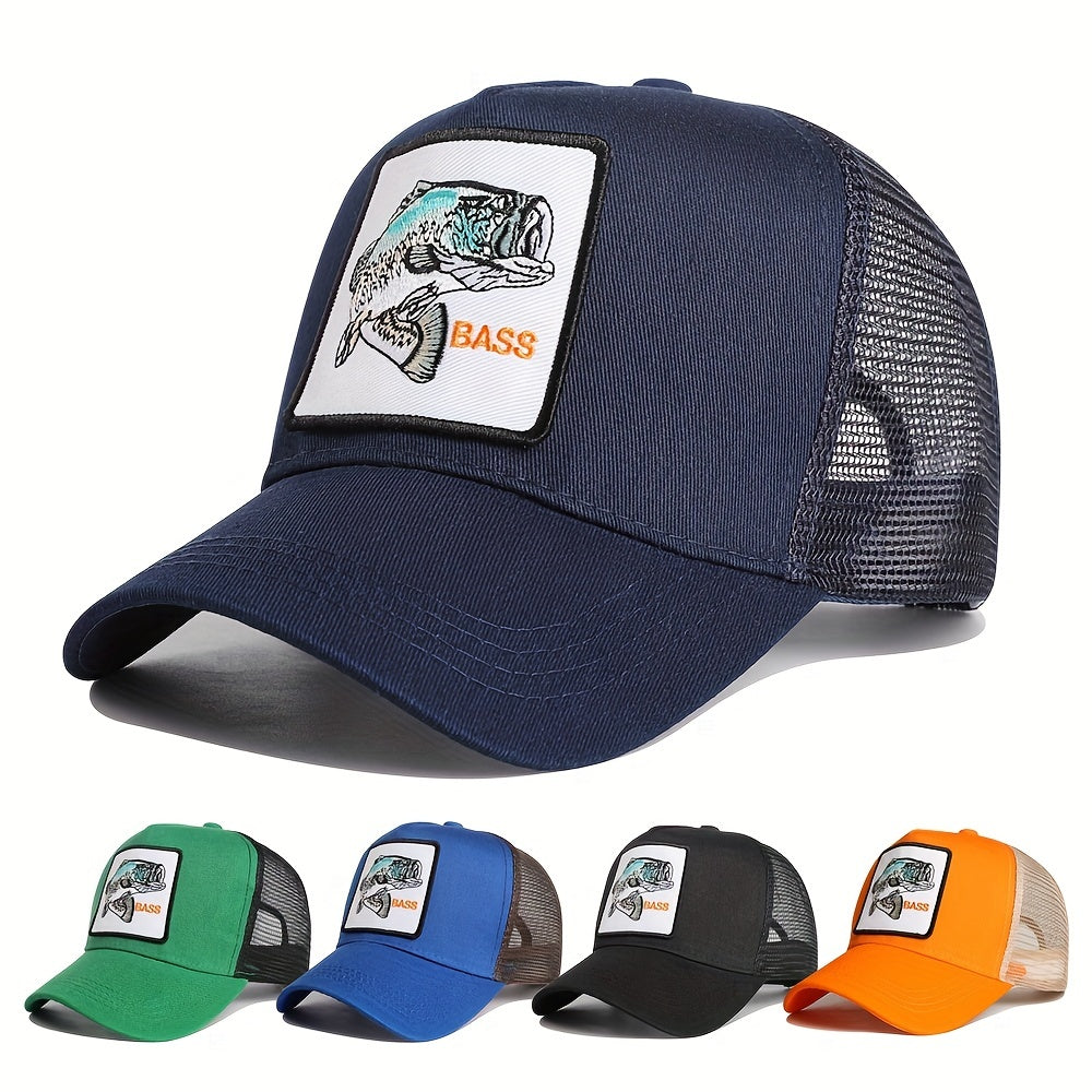 Fishing Hat Baseball Cap Trucker Breathable Grid Fishing Accessories