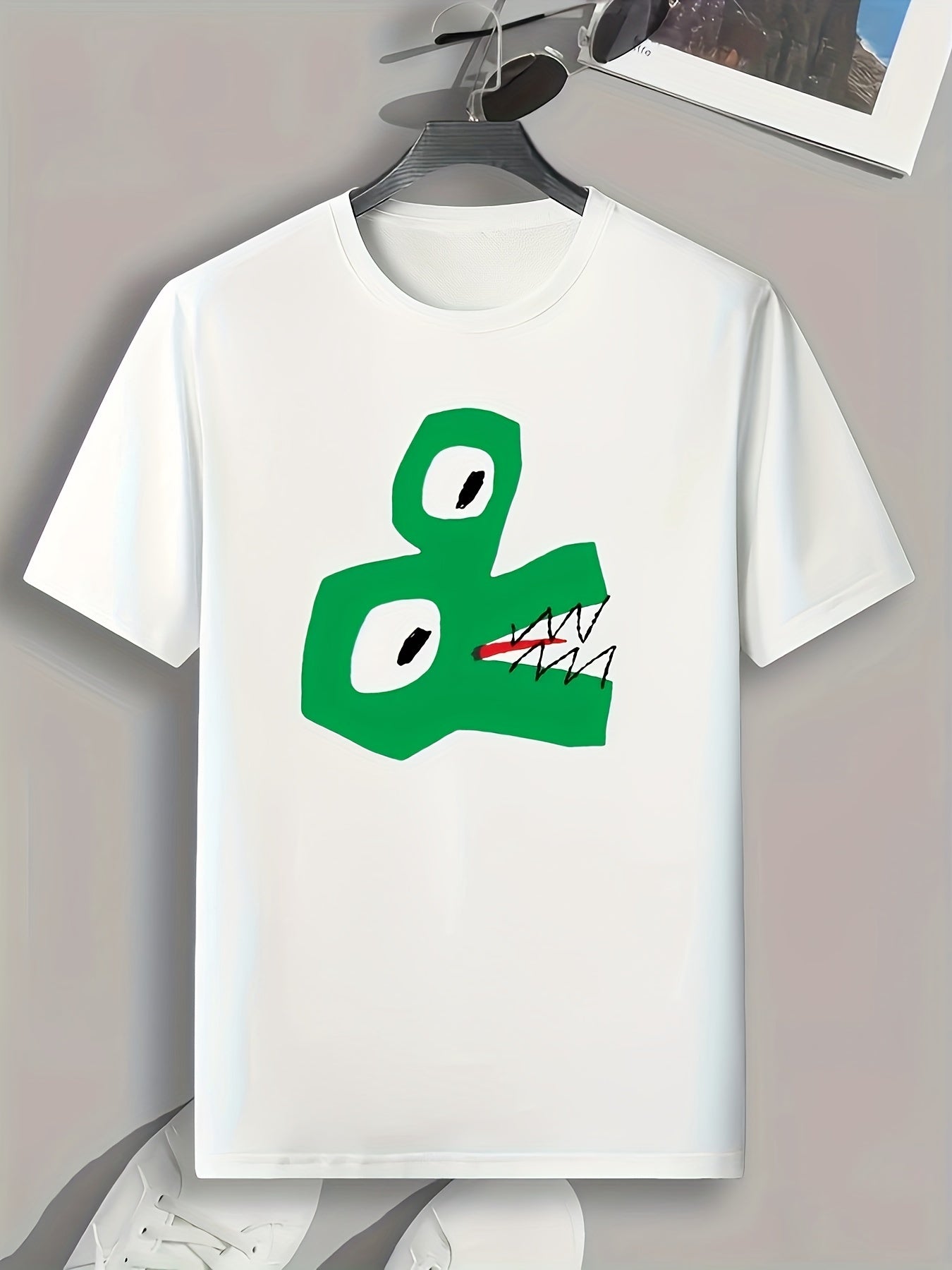 Crocodile Print Men's Graphic Tee for Summer