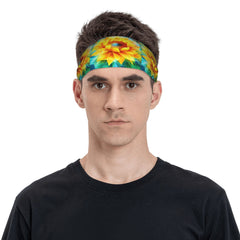 Sunflower Unisex Sports Headband Sweat Wicking Stretchy & Breathable Polyester