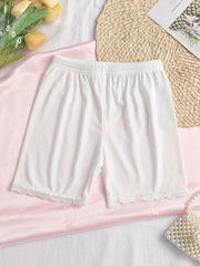 Floral Edges Lounge Shorts Soft Pajamas for Summer