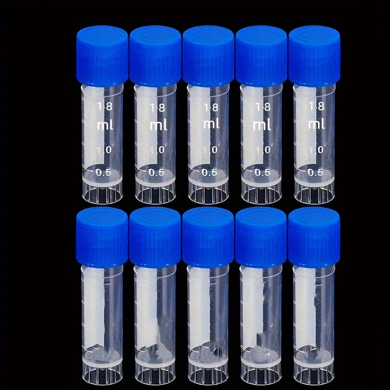 3pcs Plastic Graduated Cryovials Freezing Tubes