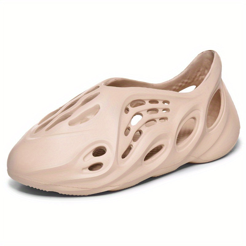 Men's Outdoor Hollow Out Slip On Foam Slides Anti-skid Beach Shoes