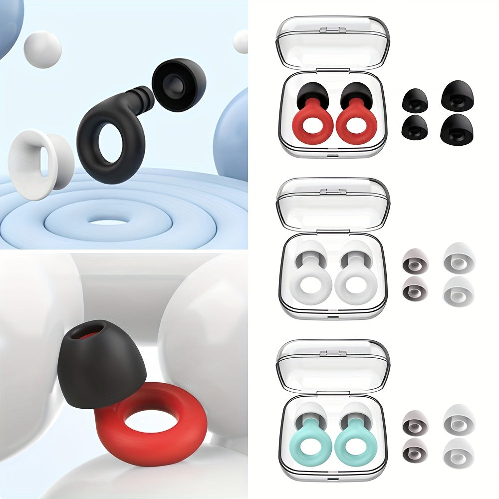 Quiet Ear Plugs Soft Reusable Silicone Earplugs For Sleep Nap