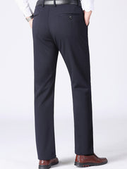 Men's Solid Dress Pants for Business