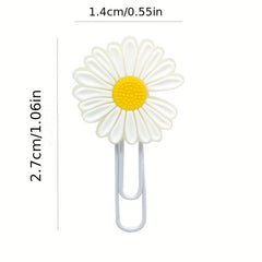 Colorful Flower PVC Paper Clip Bookmarks for Students