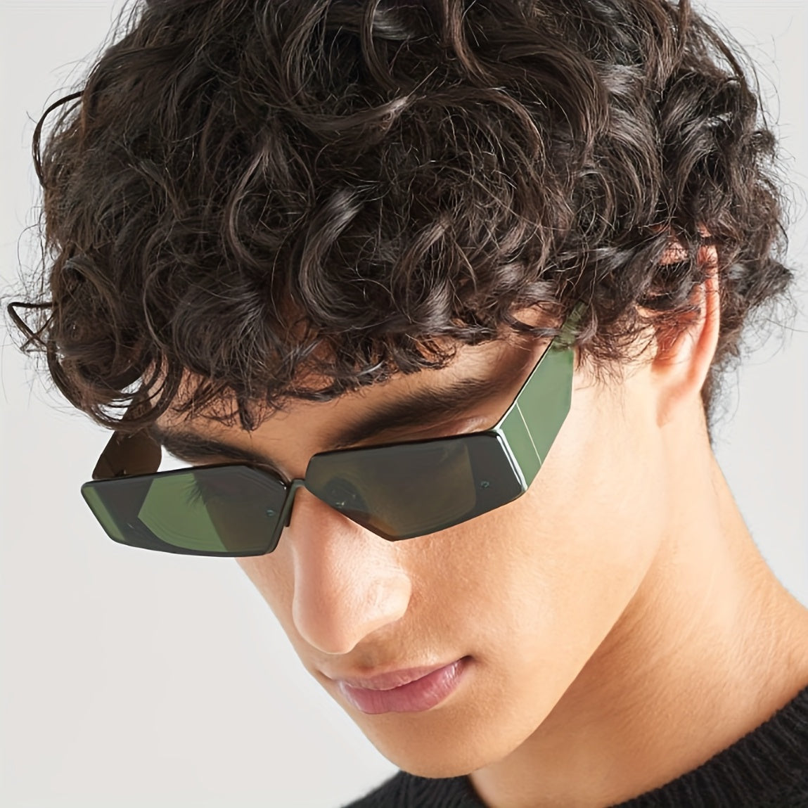 Men's Rimless Street Style Sunglasses Retro Mixed Glasses