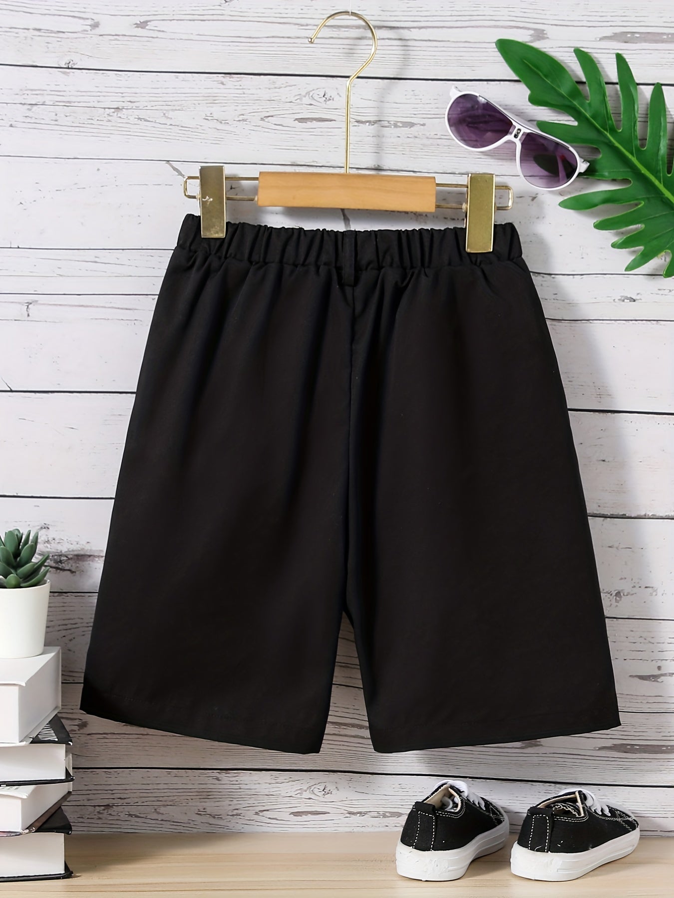 Boys Casual Solid Middle Pants With Pockets For Big And Tall Boys