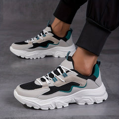 Men's Breathable Mesh Running Shoes Elevator Shoes