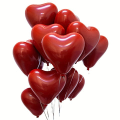 10pcs Red Love Heart Wedding Balloons Valentines Wedding Engagement Decor