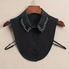 Stylish Collar Diamond Trim False Collar For Women