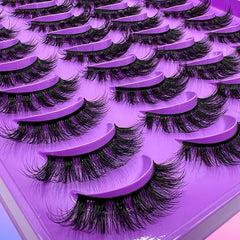 Natural Looking False Eyelashes - Pack of 20 Pairs