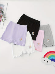 5pcs Girls Modal Butterfly Boxer Briefs Soft Comfortable Kids Clothes
