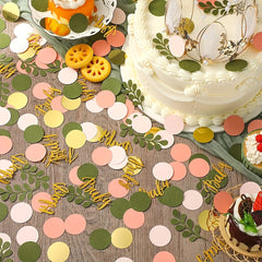 Leaf Dot Baby Letters Party Decoration Leaf Baby Shower Party Paper Confetti
