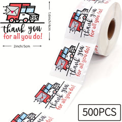 500 Thank You For Everything You Do Postal Carrier Stickers