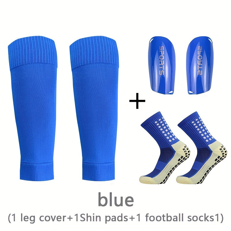 Breathable Training Leg Sleeves Leg Guards Non slip Silicone Football Socks Set