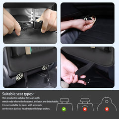 2pcs PU Leather Car Seat Organizer with Foldable Table Tray