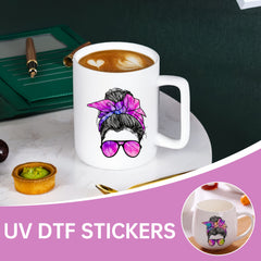 12pcs CHNVICK Messy Bun Self Adhesive Stickers Set for DIY Crafts