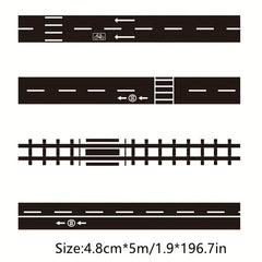 Transportation Railway Road Paper Tape DIY Scrapbook Sticker