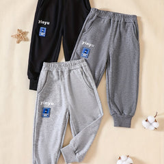 Boys Letter Print Sport Pants Set Soft Breathable Sweatpants Kids Clothes