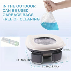 3-In-1 Toddler Toilet Training Seat with 20 Cleaning Bags