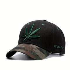 Men's Adjustable Casual Maple Leaf Baseball Cap Spring Fall Summer