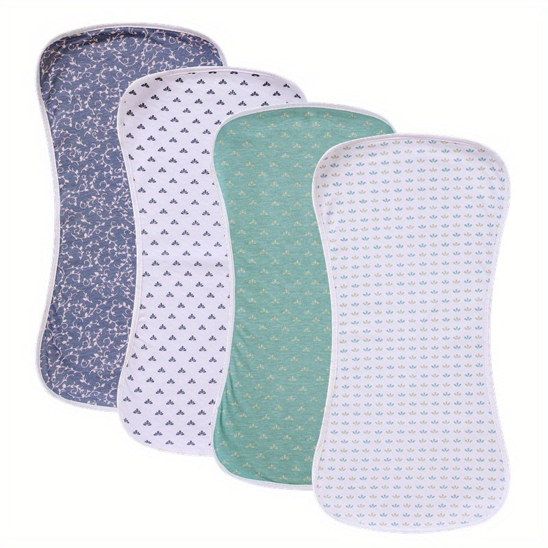 4 Pack Ultra Soft Burp Cloths Absorbent Waterproof Unisex Baby