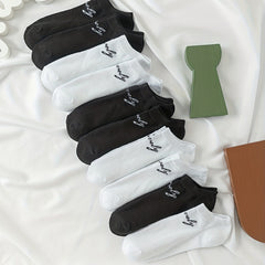 10 Pairs Letter Print Soft Ankle Socks Women's Stockings