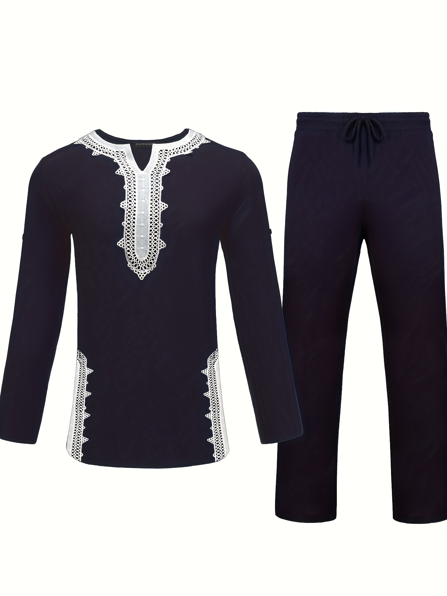 African Men Dashiki Suit Shirt Pants Set Formal Party Traditional Clothes