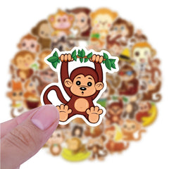 50pcs Monkey Doodle Waterproof Sticker DIY Creative Toys