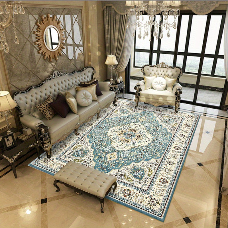 Soft Crystal Velvet Outdoor Rug Cobblestone Non-slip Anti Dirt Carpet