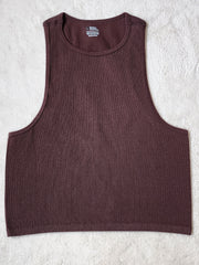 Ribbed Sports Yoga Tank Top Racerback Sleeveless Crop Top