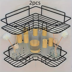 Triangle Wall Mounted Shower Caddy Rack Bathroom Kitchen Storage Organization