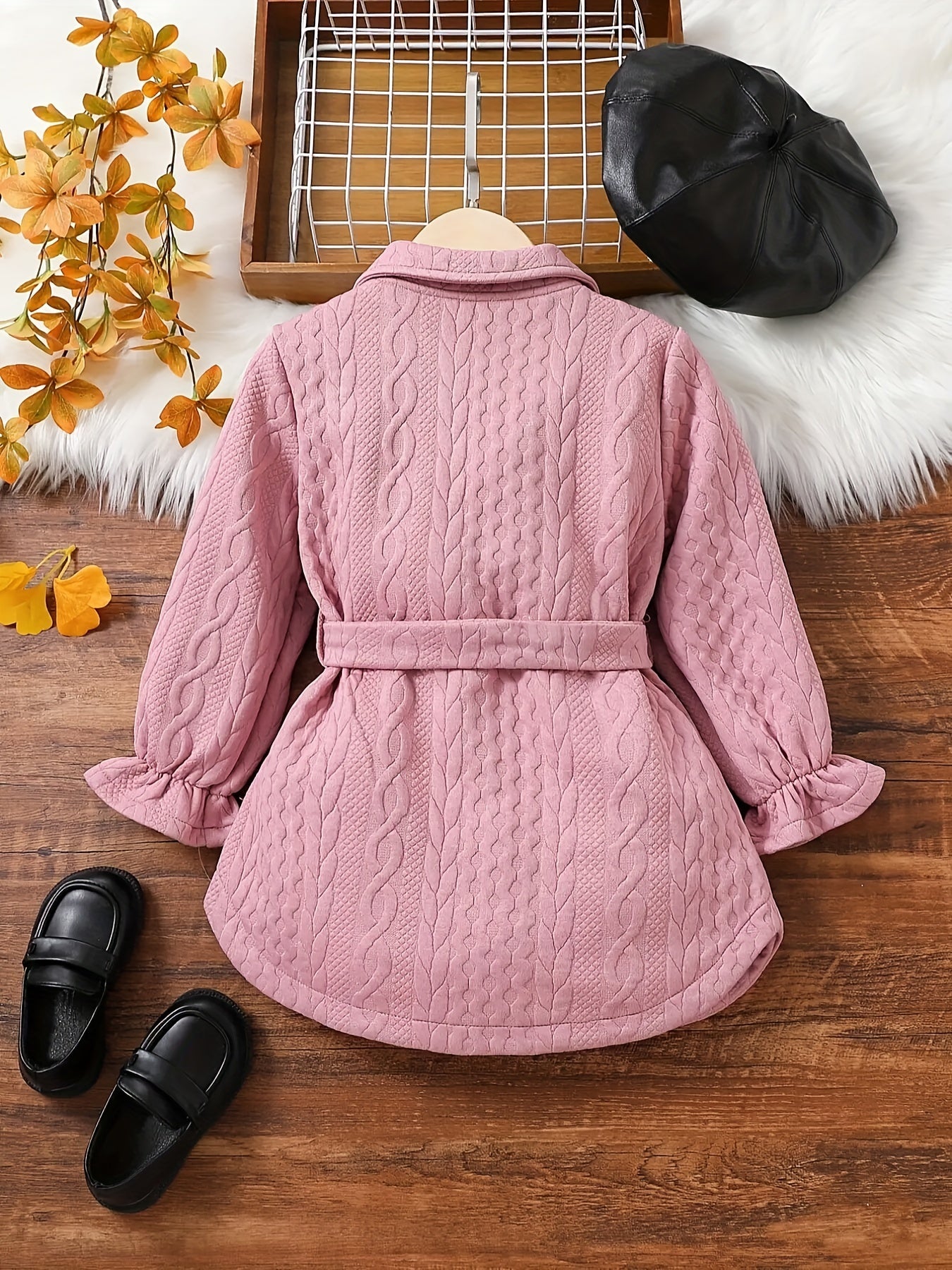 Girls' Button Down Collar Tunic Dress Casual Dresses For Vacation