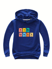 Block Print Hooded Sweatshirt for Girls