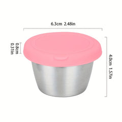 Stainless Steel Sealed Dipping Cup With Silicone Lid