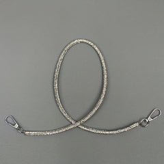 Glitter Rhinestone & Faux Pearl Decor Strap Stylish Purse Strap