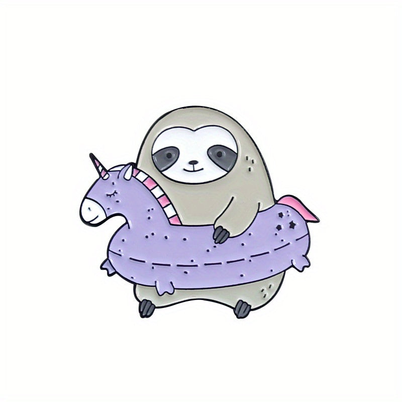 Sloth Enamel Lapel Pin Animal Badge for Clothes and Bags