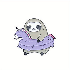Sloth Enamel Lapel Pin Animal Badge for Clothes and Bags