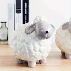 Ceramic Money Bank Ornament for Living Room Bedroom Kids Room