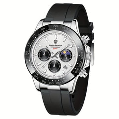 LIGE Boy's Big Dial Silicone Sport Watch Waterproof Quartz Chronograph