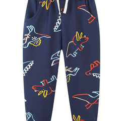 Colorful Dinosaurs Full Print Boys Sweatpants