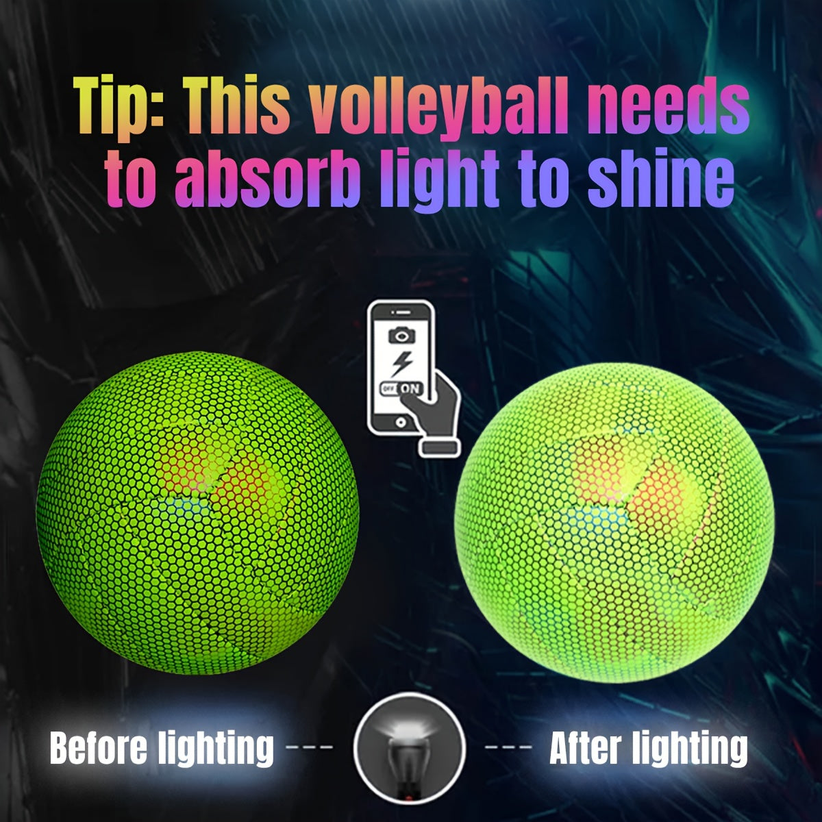 1pc No 5 Luminous Volleyball Night Training Beach Entertainment
