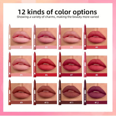 Dual Use Lipliner Waterproof Velvet Matte Lipstick