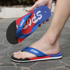Men's Striped Flip Flops Lightweight Comfortable Sandals