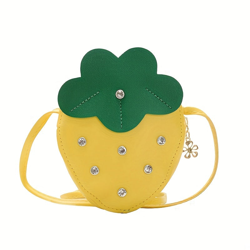 Kids Strawberry Zipper Crossbody Bag