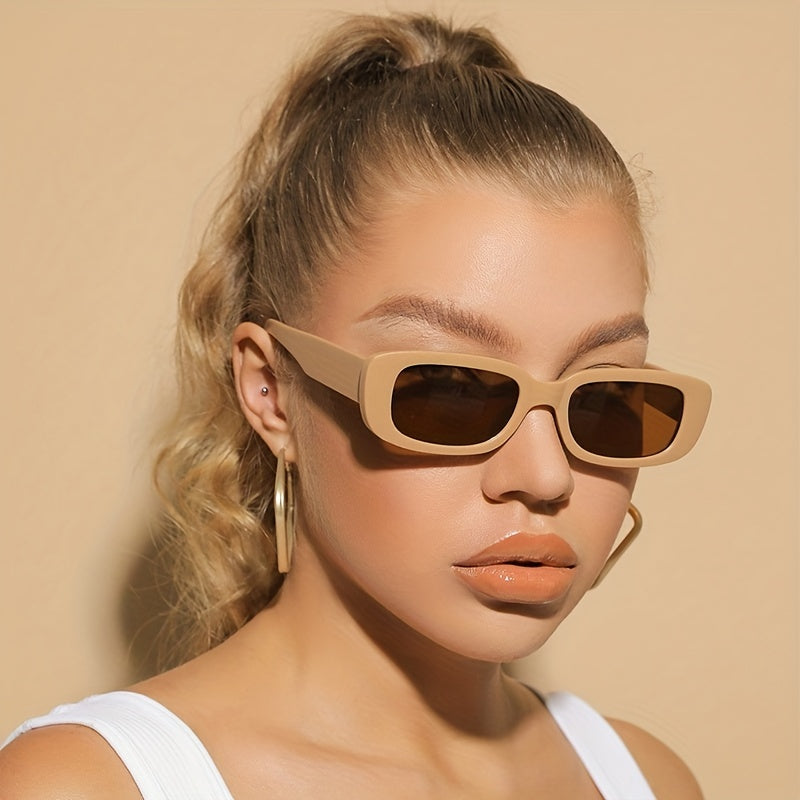 Y2K Rectangle Sunglasses Candy Summer Beach UV400 Sun Shades