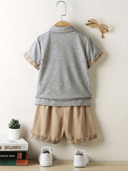 Boys M Casual Outfit Polo Shirt & Shorts Kids Summer Clothes Sets