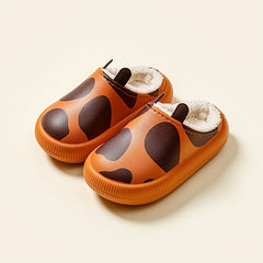 Cute Furry Animal House Shoes for Kids Non-Slip Soft Walking Shoes for Winter