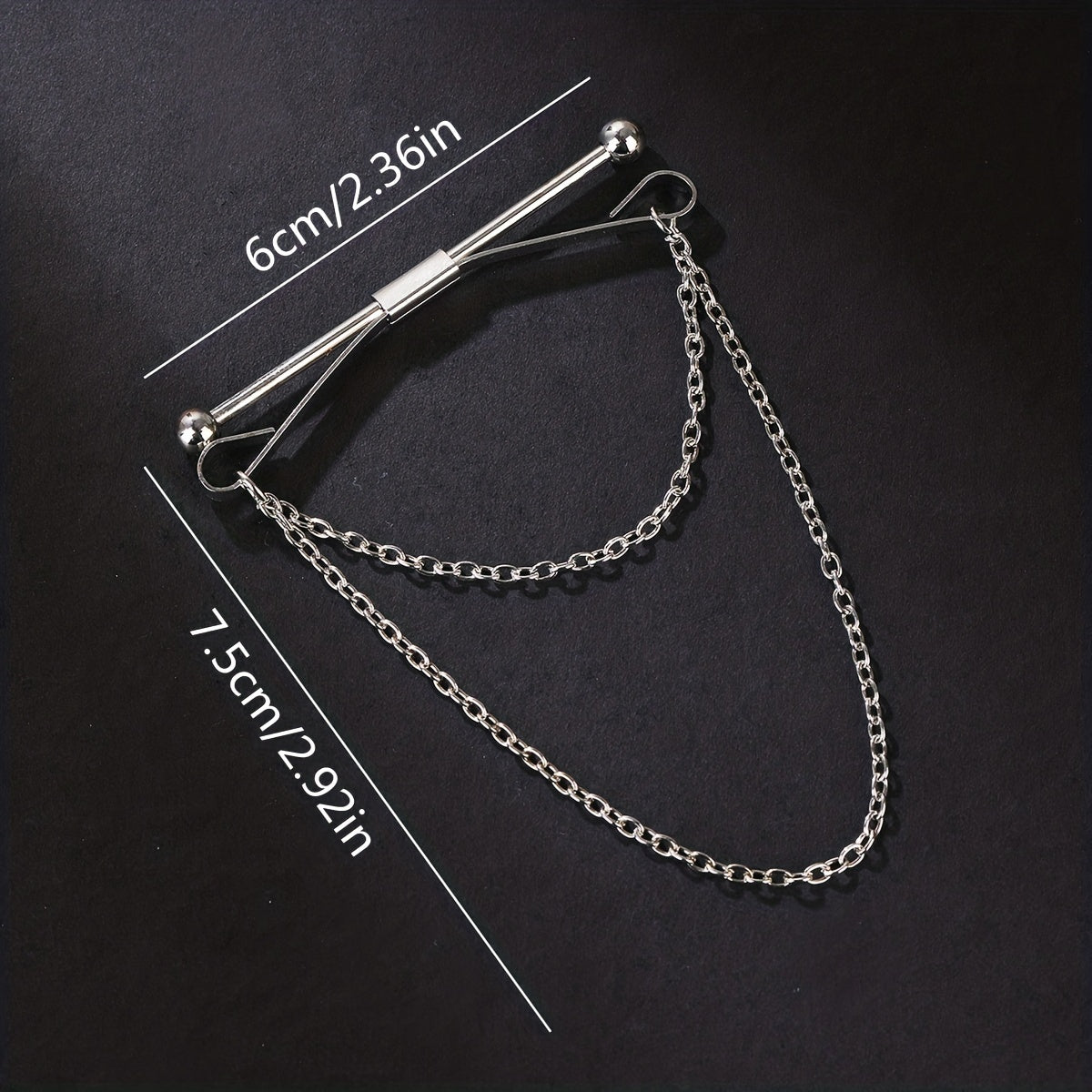 Men's Tie Chain Collar Clip Collar Pin Shirt Buckle