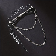 Men's Tie Chain Collar Clip Collar Pin Shirt Buckle